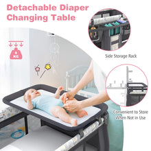 Load image into Gallery viewer, 5 in 1 Portable Pack and Play with Bassinet and Mattress