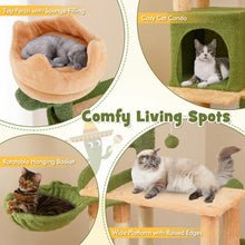 Load image into Gallery viewer, Cat Tree, 160cm Multi-Level Tall Cat Tower with Sisal Scratching Posts & Board