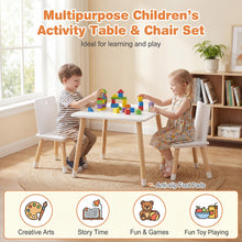 Load image into Gallery viewer, Kids Table and Chair Set, Children Activity Table with 2 Chairs