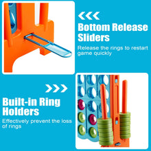 Load image into Gallery viewer, Giant 4 in A Row Game Set with 42 Jumbo Rings and Sliders
