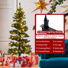 Load image into Gallery viewer, 150 CM Pre-Lit Artificial Christmas Tree Spiral Holiday Tree with 448 Branch Tips