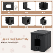 Load image into Gallery viewer, Hidden Cat Litter Box Enclosure with Flip Front Door and Raised Floor