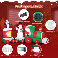 Load image into Gallery viewer, 11.5 Feet Christmas Inflatables Train with Snowman Penguin Gift Box