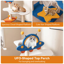 Load image into Gallery viewer, Cat Tree, 124cm Tall Multi-level Cat Tower with Sisal Scratching Posts