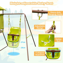 Load image into Gallery viewer, 4 in 1 Kids Metal Swing A-Frame with Baby Swing