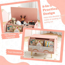 Load image into Gallery viewer, Wooden Toy Box, Kids Storage Chest with Flip-top Lid
