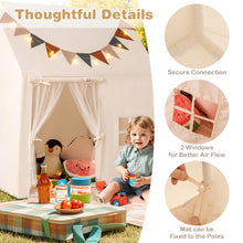 Load image into Gallery viewer, Large Kids Tent, Play Tent with Padded Mat, Globe String Lights