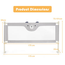 Load image into Gallery viewer, 142/175CM Toddler Infant Security Guardrail with Double Lock