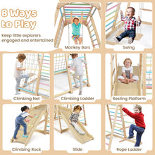 Load image into Gallery viewer, 8-in-1 Jungle Gym Wooden Montessori Climber Playset