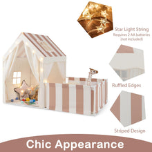 Load image into Gallery viewer, 2 in 1 Indoor Toddler Playhouse Castle Fairy Tents for 3+ Years Old Girls Boys