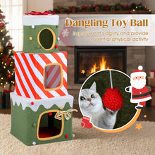 Load image into Gallery viewer, Stackable Cat Condos with Plush Balls for Indoor