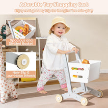 Load image into Gallery viewer, Kids Grocery Store Playset Convertible with Shopping Cart and Movable Checkout Belt