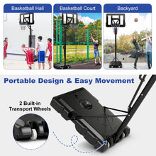Load image into Gallery viewer, 12FT Portable Basketball Set with 44" Backboard, Wheels