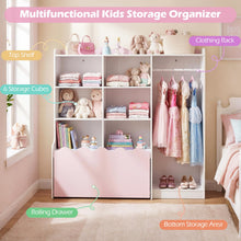 Load image into Gallery viewer, Kids Dress up Storage Wardrobe, Children Toy Storage Organizer