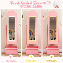 Load image into Gallery viewer, Kids Jewelry Cabinet Children Jewelry Organizer with Lights