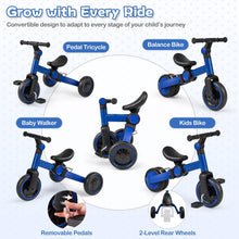 Load image into Gallery viewer, 5-In-1 Toddler Bike Kids Balance Bike with Removable Pedals