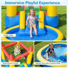 Load image into Gallery viewer, Inflatable Bounce House, Kids Water Park Wet Dry with Splash Pool, Water Slide