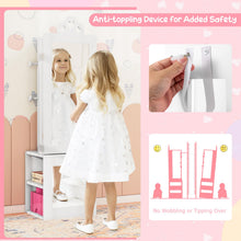 Load image into Gallery viewer, Kids Jewelry Cabinet, 3 in 1 Girls Jewelry Organizer with Full-Length Mirror