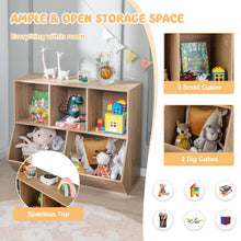 Load image into Gallery viewer, Toy Storage Organizer, 5 Cubby Kids Storage Shelf Unit with Anti-Tipping Kits