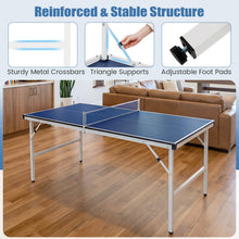 Load image into Gallery viewer, Folding Table Tennis Table, Portable Ping Pong Desk