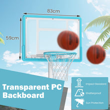 Load image into Gallery viewer, Adjustable Basketball Hoop and Stand, 1.43-1.71m Basketball Goal with 83 cm Shatterproof Backboard