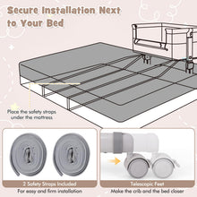 Load image into Gallery viewer, 6-Level Heights Adjustable Bassinet with Mattress