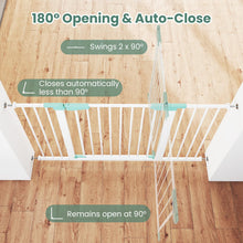 Load image into Gallery viewer, Safety Gate, 80-132cm Pressure Fit Baby Gates with Auto-Close Door