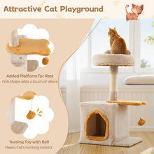 Load image into Gallery viewer, Multi-Layer Cats Tower with Plush Perch