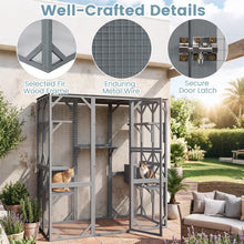 Load image into Gallery viewer, Large Outdoor Cat House, Walk-in Cats Enclosure