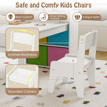 Load image into Gallery viewer, Kids Art Table and Chairs Set with Paper Roll and Storage Shelves
