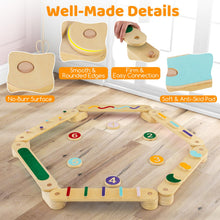 Load image into Gallery viewer, Wooden Balance Beam Toddler Balance Board with Stepping Stones