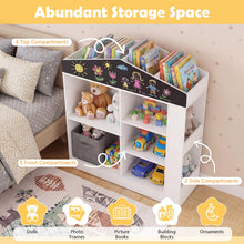 Load image into Gallery viewer, Kids Dollhouse Bookshelf with Chalkboard for Kids Room, Nursery, Playroom
