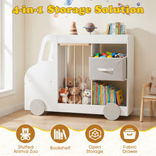 Load image into Gallery viewer, Toy Storage Organizer, Kids Bookshelf with Stuffed Animal Storage