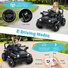 Load image into Gallery viewer, Kids Ride on Car, 12V Battery Powered Toy Car with Remote Control, Lights, Music, Horn and Slow Start