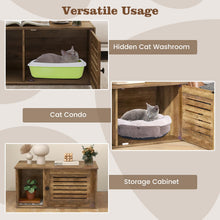 Load image into Gallery viewer, Cat Litter Box Enclosure Indoor Hidden Kitty Washroom
