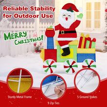 Load image into Gallery viewer, 4FT Lighted Santa Claus on Train, 2D Pre-Lit Indoor Outdoor Christmas Decoration