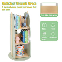 Load image into Gallery viewer, 3-Tier Kids Bookcase, 360¡ãRotating Wooden Children Bookshelf