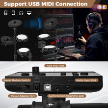 Load image into Gallery viewer, Electric Drum Set Foldable Drum Kit with 18 CM Mesh Drum Pads