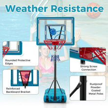 Load image into Gallery viewer, 3.8-4.4FT Poolside Basketball Goal System with Wheels and Fillable Base