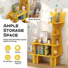 Load image into Gallery viewer, Kids Storage Shelf, Wooden Children Bookshelf with Anti-Tipping Device