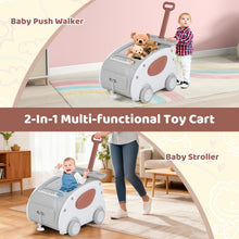 Load image into Gallery viewer, 2 in 1 Toddler Toy Cart with Parent Handle