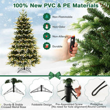 Load image into Gallery viewer, 6ft Pre-Lit Artificial Christmas Tree with 350 LED Lights