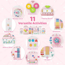 Load image into Gallery viewer, Activity Wall Busy Board Panels 11 in 1 Wooden Sensory Wall Toy
