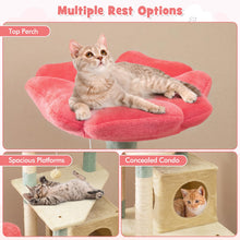 Load image into Gallery viewer, Cat Tree, Multi-Level Cat Tower with Sisal Scratching Posts(155cm Tall)