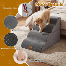Load image into Gallery viewer, Dog Steps for Bed, 4/5-Step Modular Dog Stairs with Non-slip Bottom