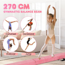 Load image into Gallery viewer, 270CM Folding Balance Beam with Solid Wood Base and Anti-slip Bottom