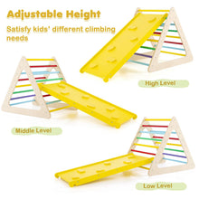Load image into Gallery viewer, 5 in 1 Kids Climbing Set, Wooden Toddler Climber with 2 Ramps, 2 Triangle Ladders & 1 Cube