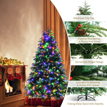 Load image into Gallery viewer, 6FT Pre-Lit Artificial Christmas Tree with 11 Lighting Modes