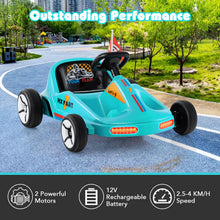 Load image into Gallery viewer, 12V Electric Go Kart, Kids Battery Powered Car with Remote Control, Music, Story, Flags