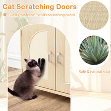 Load image into Gallery viewer, Cat Litter Box Enclosure, Wooden Hidden Kitty Washroom Storage Bench